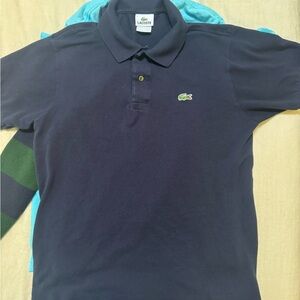 Lacoste Men’s Navy Polo with Signature Crocodile